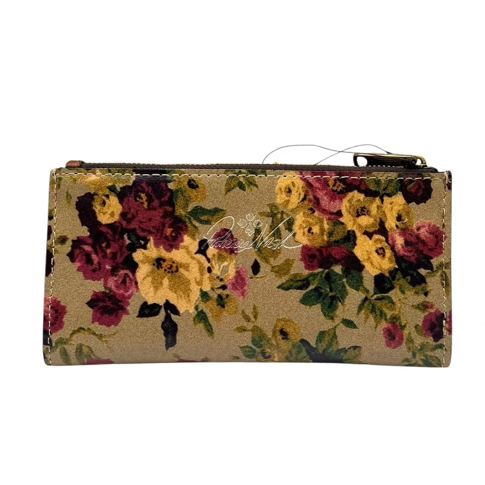 Patricia Nash Womens Leather Nazari Wallet Antique Rose Classic Continental RFID
